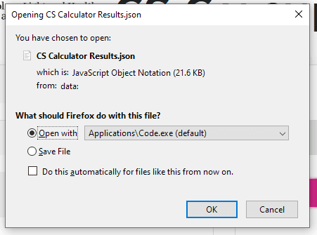 download all calculations popup